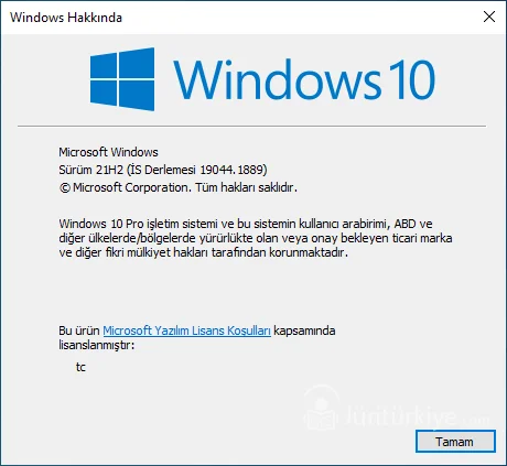 Windows 10 Ağustos 2022 21h2 19044-1889 Ai̇o Tüm Sürümler